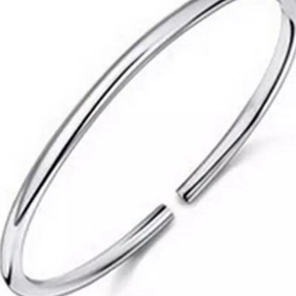 SOLD OUT RESTOCKING!! 925 Silver Smooth Cuff Bangle Bracelet - Picture 7 of 16